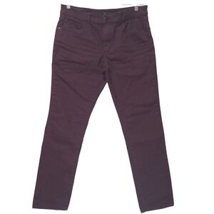 Fried Denim Mens Slim Fit Jeans 34x30 Stretch Burgundy Maroon Textured Y2K Earth